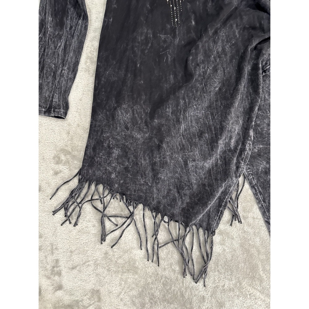 Vocal Cardigan Womens XL Black Dark Fairy Avant Garde Whimsigoth Fringe - Picture 5 of 15